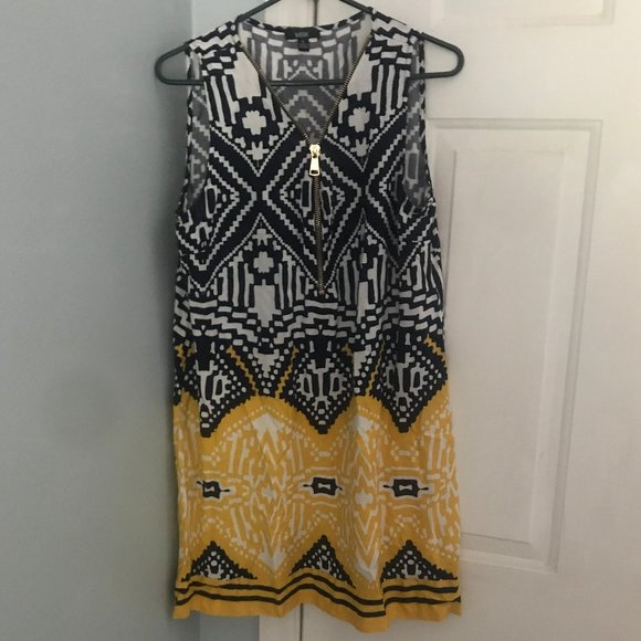 | MSK | Blue & Yellow Dress - Picture 1 of 8